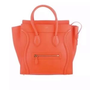 Celine Mini Luggage Tote in Tangerine